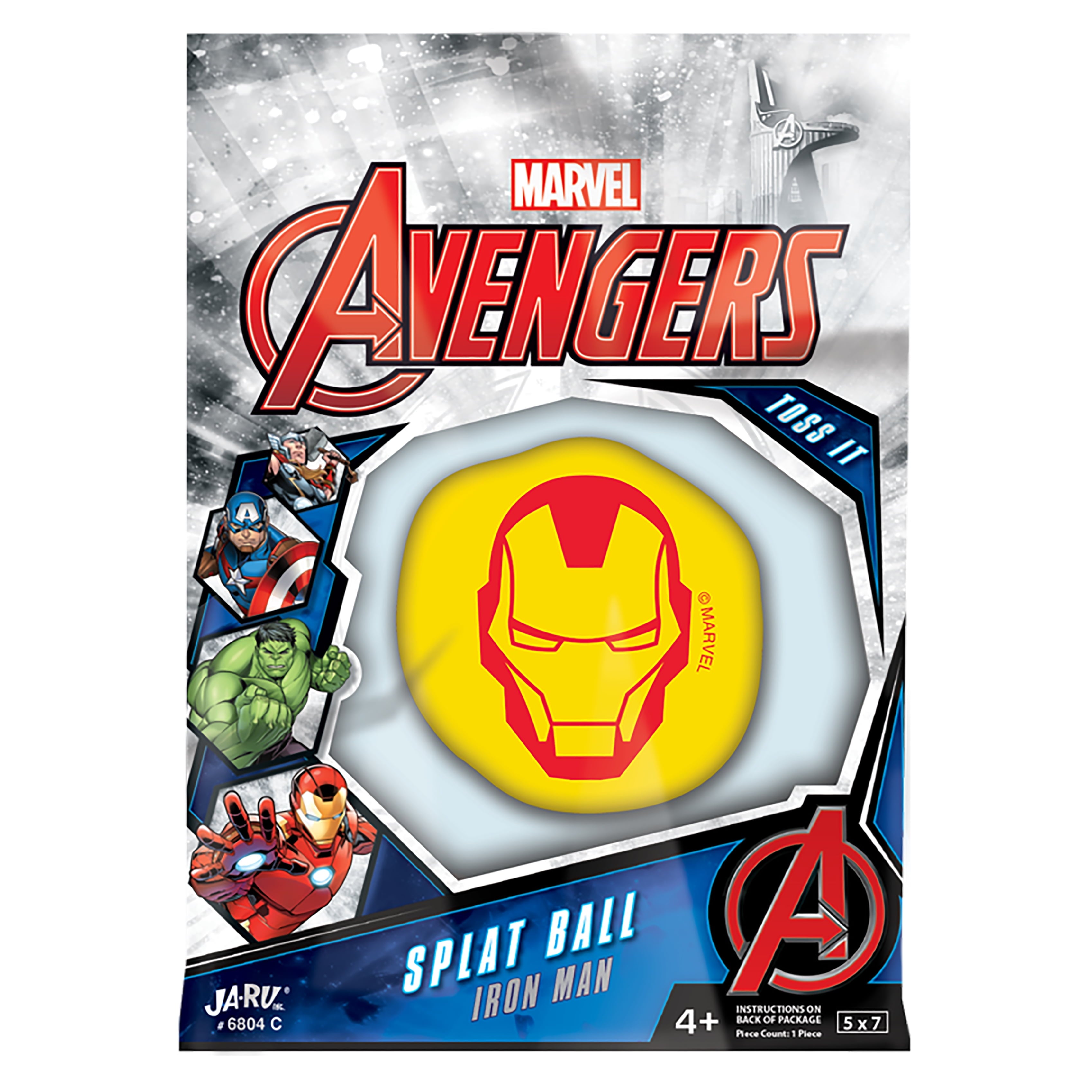 JA-RU Marvel Iron Man Splat Ball - 1 Count (2pk)
