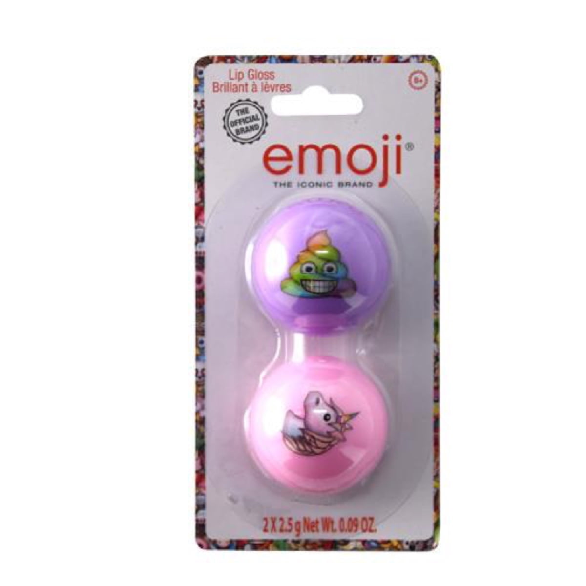 Emoji 2pk Round Lip Gloss (2pk)