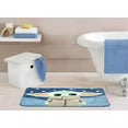 Star Wars Mandalorian Baby Yoda 20"x30" Blue Bath Rug, 100% Microfiber