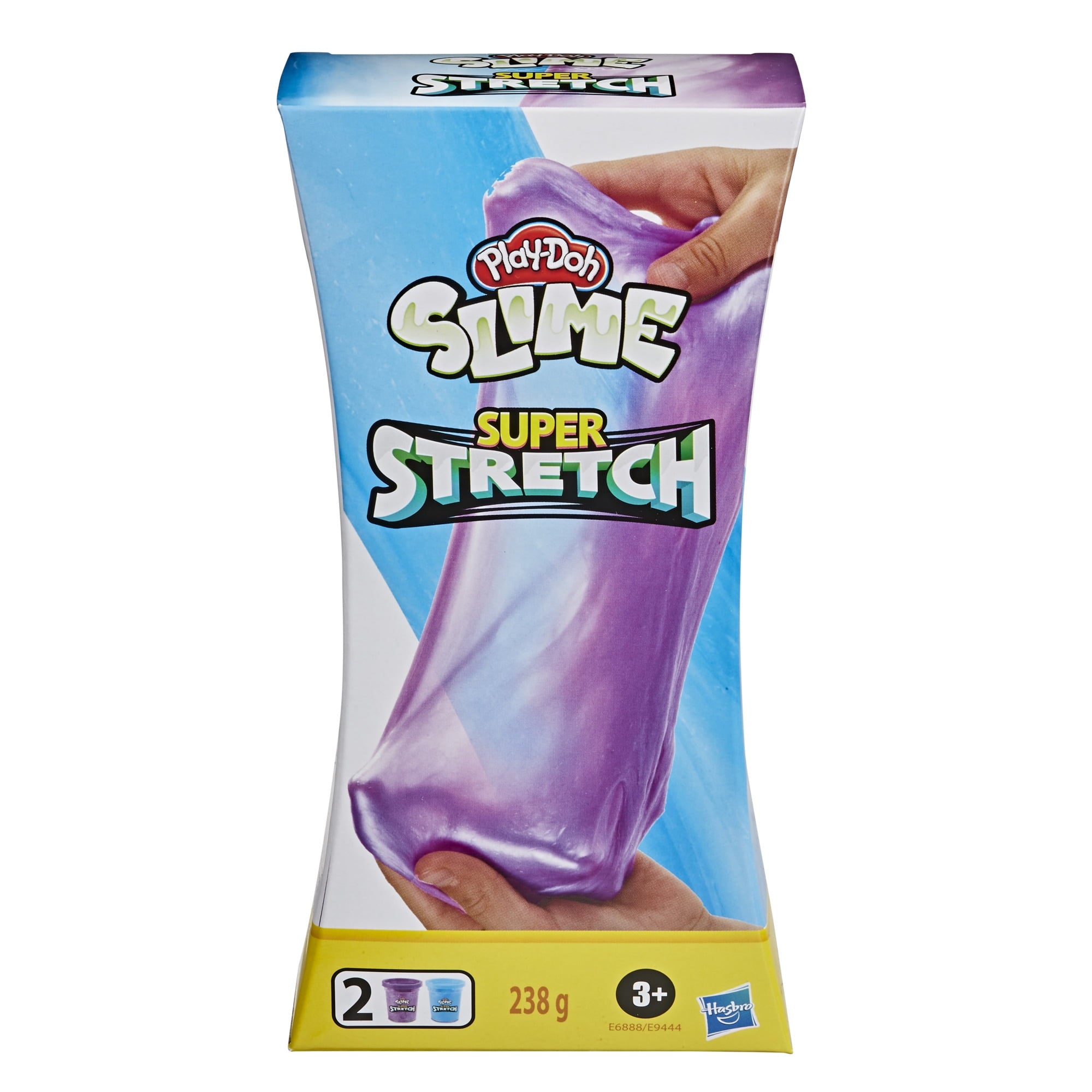 Play-Doh Purple and Blue Slime Super Stretch, Two 4.2-Oz Cans of Play-Doh (2pk)
