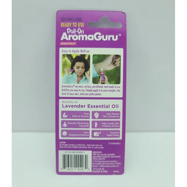 Ready To Use Aroma Guru Roll On Lavender Scent 8 ML (2pk)