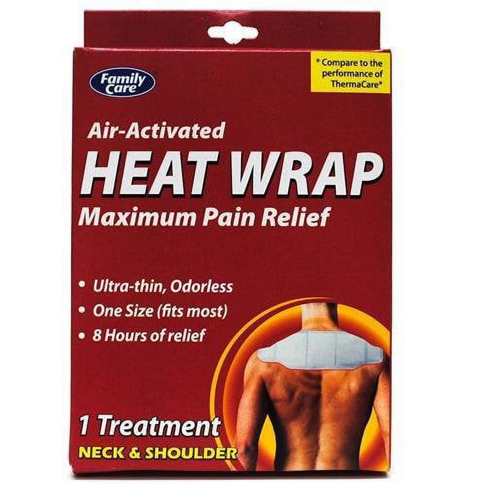 Air Activated Heat Wrap - Maximum Pain Relief For Neck & Shoulder, 1 pc,(Family Care)