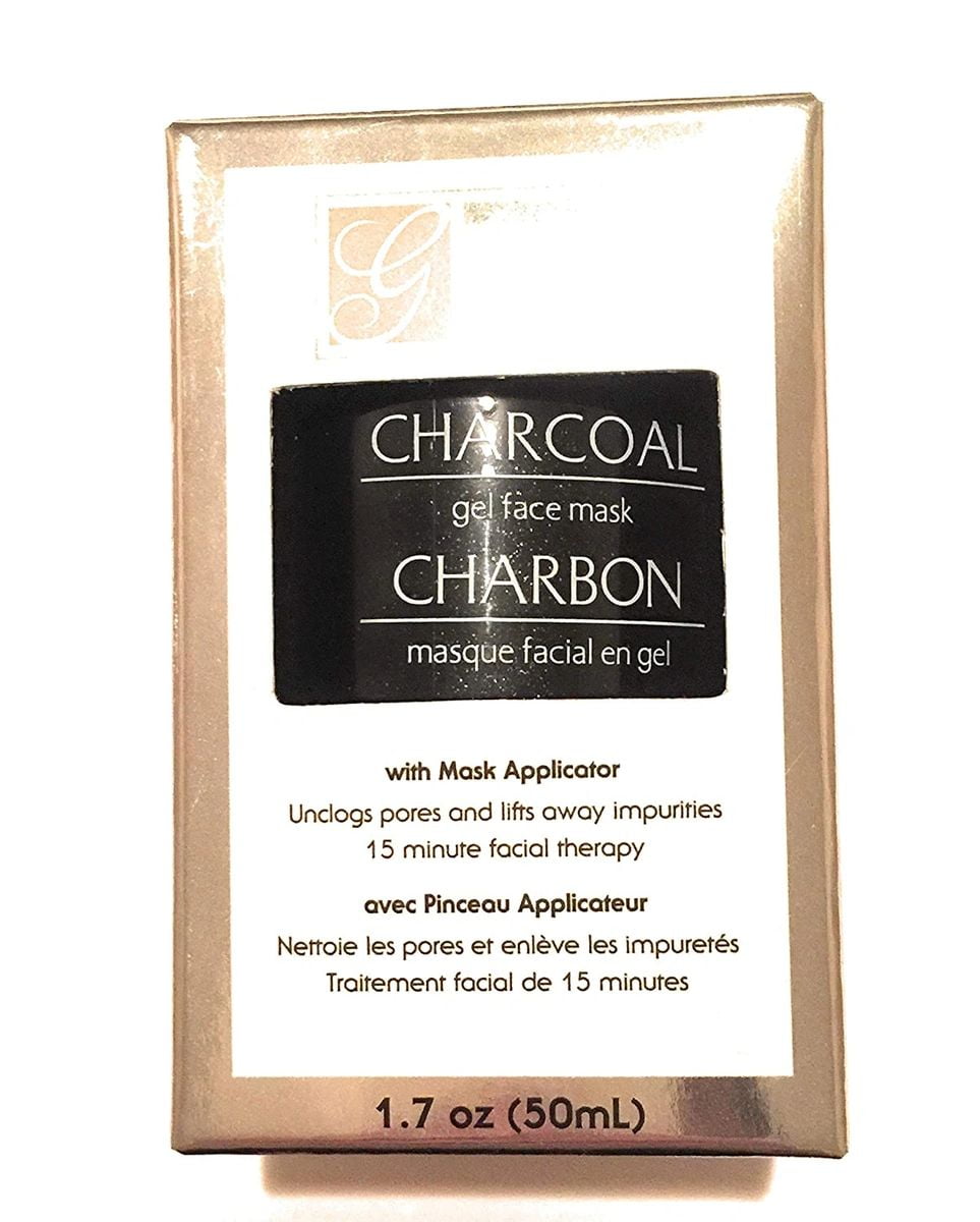 Global Beauty Care Charcoal Gel Face Mask 1.7 Oz With Applicator 2pk