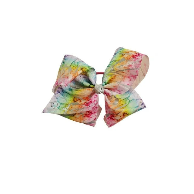 JoJo Siwa Hair Bow, Rainbow Tie Dye (2pk)