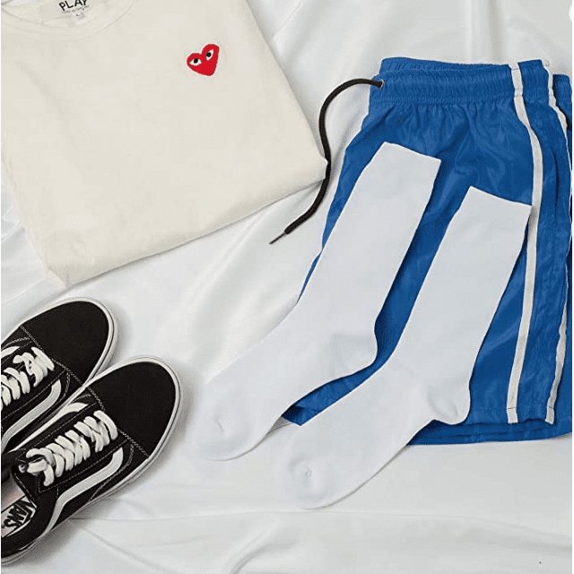 Wings White Crew Socks 10-13 (8 Pk)