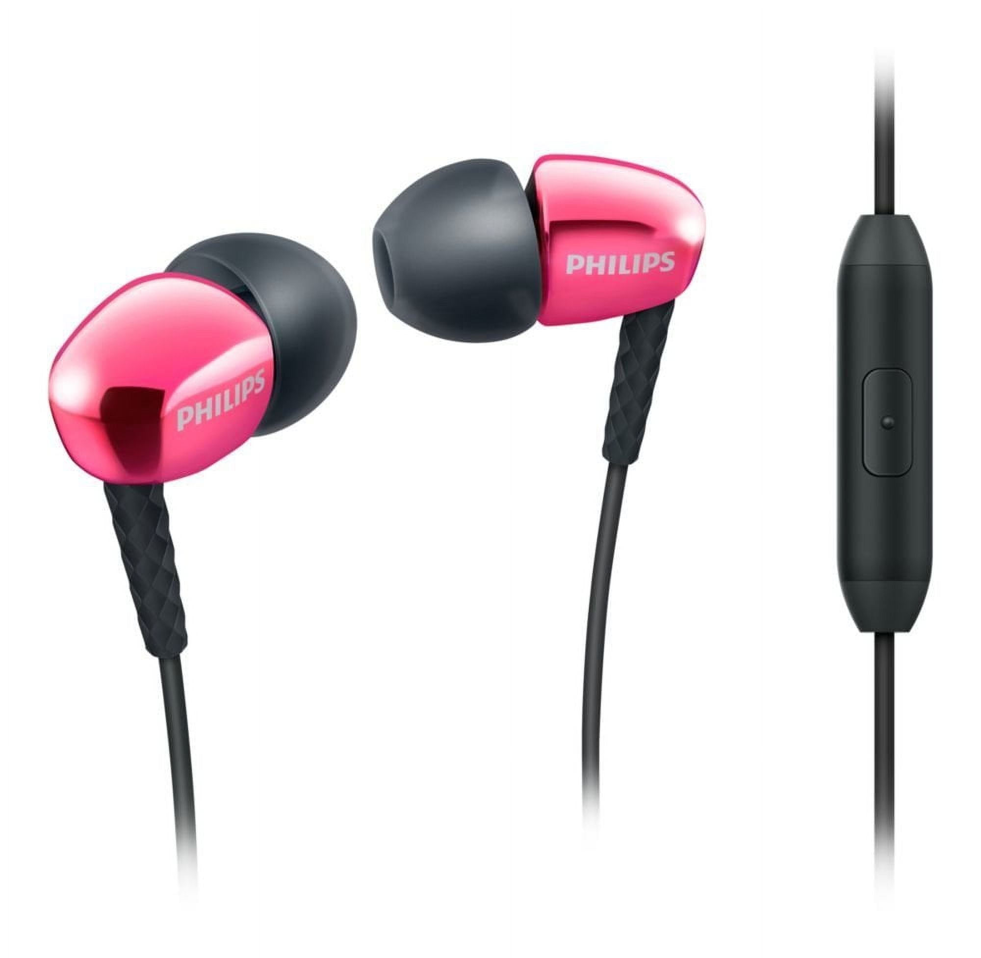 Philips She3905pk/27 In-ear Headphones With Mic, Pink 2pk