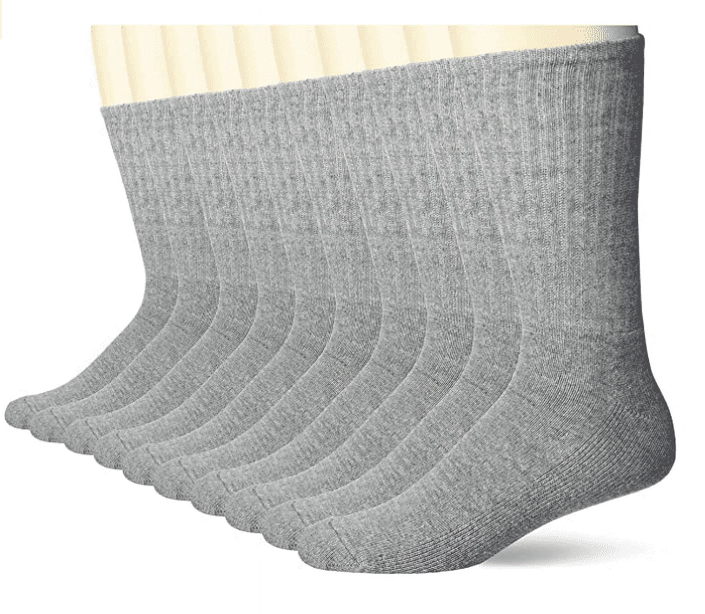 Wing Crew Socks Grey 10-13 (8 Pairs)