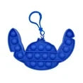 Stitch Shaped Pop Fidget Keychain In Bag With Header
