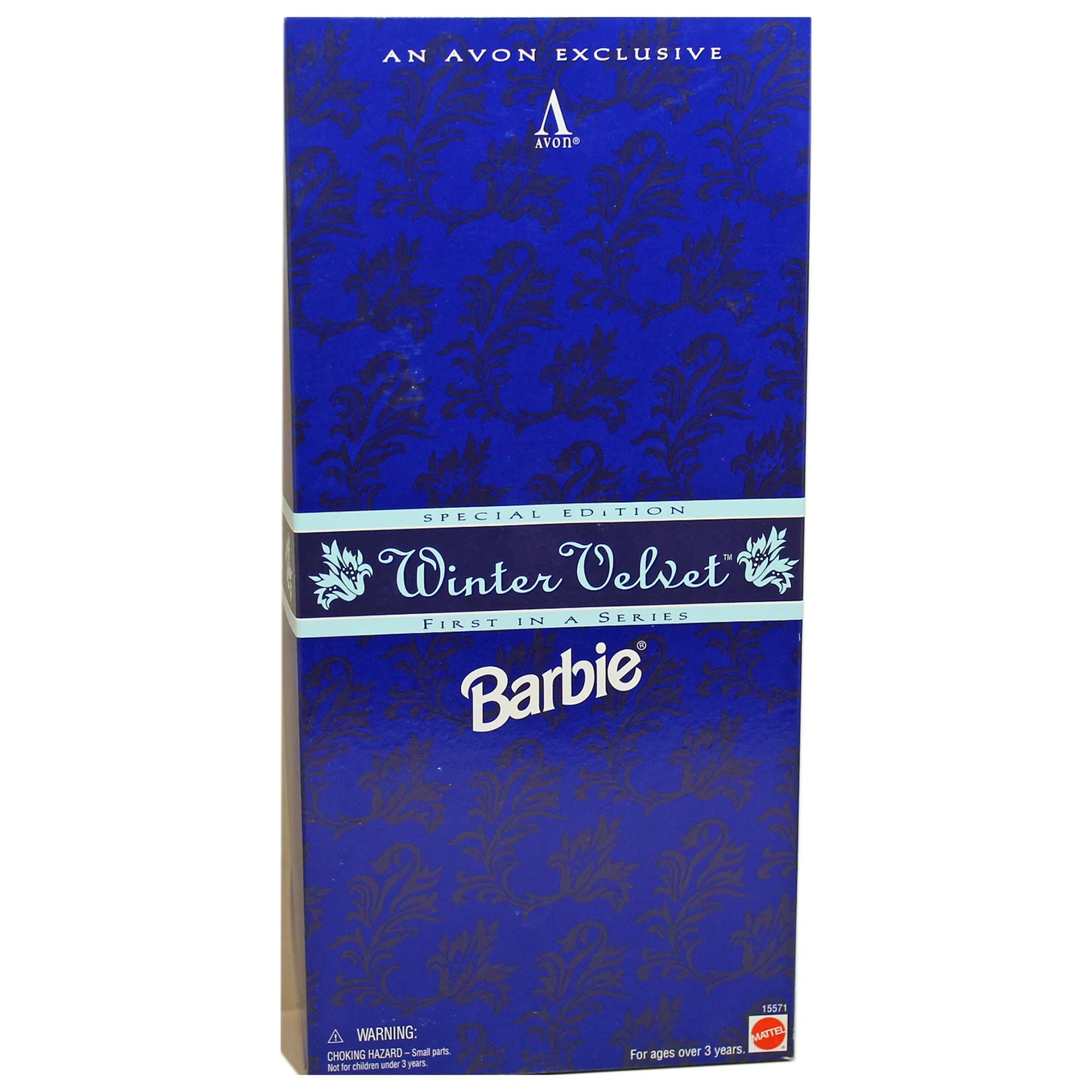 Winter Velvet Barbie Doll Avon Exclusive Blonde 1995 Mattel 15571
