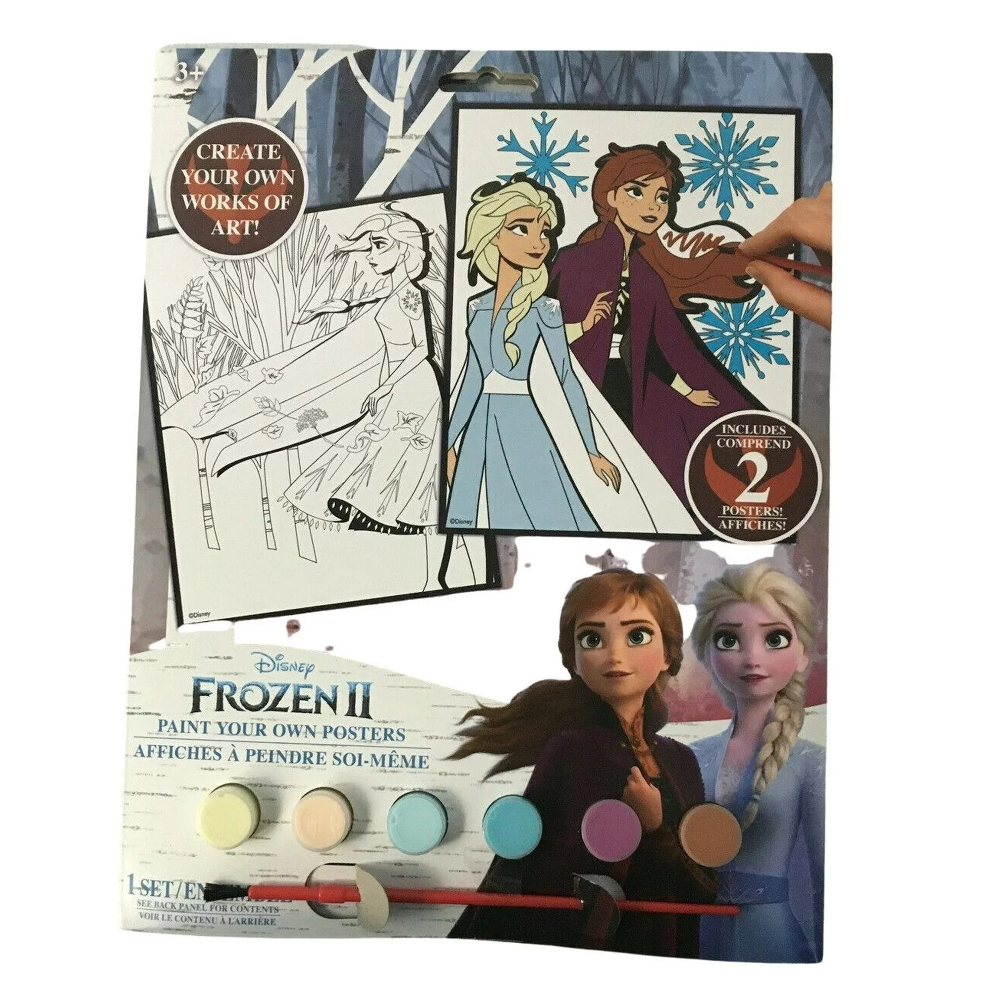 Disney Frozen 2 Paint Your Own Posters Paint Art Set - Includes 2 Posters, Paint & Brush