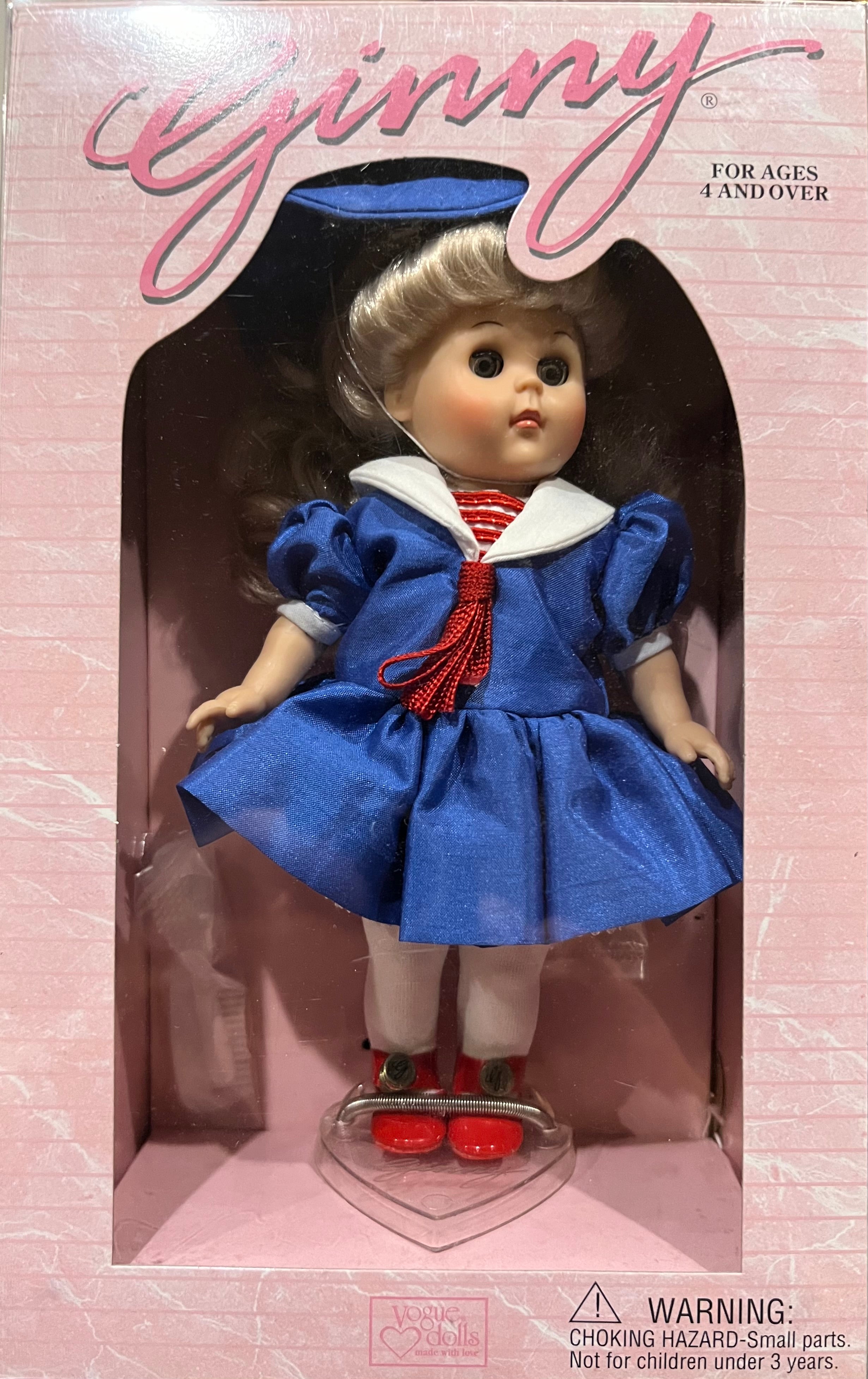 Vogue Ginny Journeys to Pais Vintage Collectible Stand 8" with Displayed # 9HP84