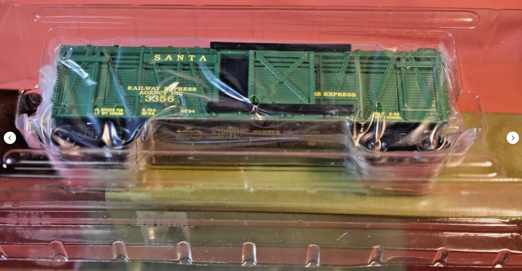 Vintage Lionel Hallmark QHT7805 HO 3356 Santa Fe Horse Car LIEDI Great American Railways