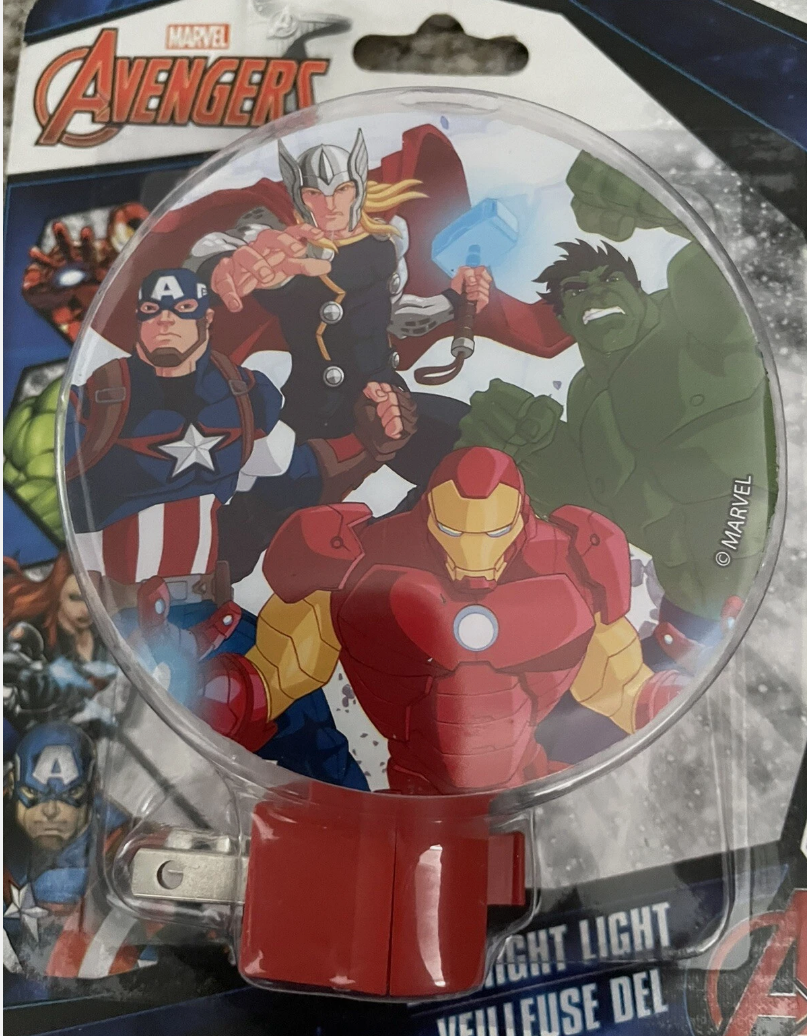 Avengers LED Wall Night Light, Kids, Superhero (2PK)