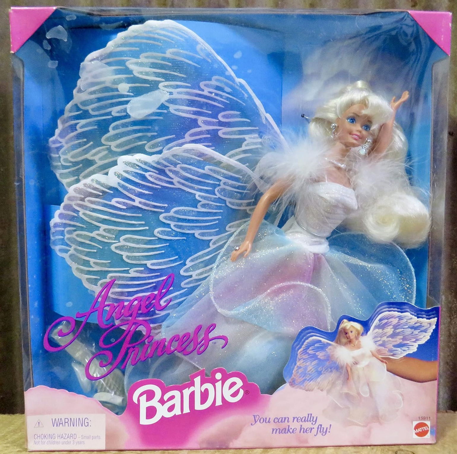 Angel Princess Flying Barbie Doll 1996 Mattel 15911 NRFB