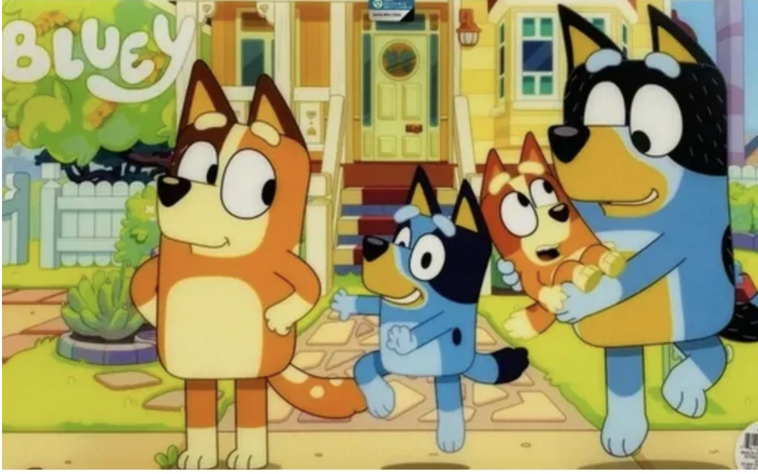 Zak Designe Bluey Kids Reusable BPA Free Plastic Placemat , Bandit, Bluey and Friends 11.8'' x 17.6'' (2 Pack)