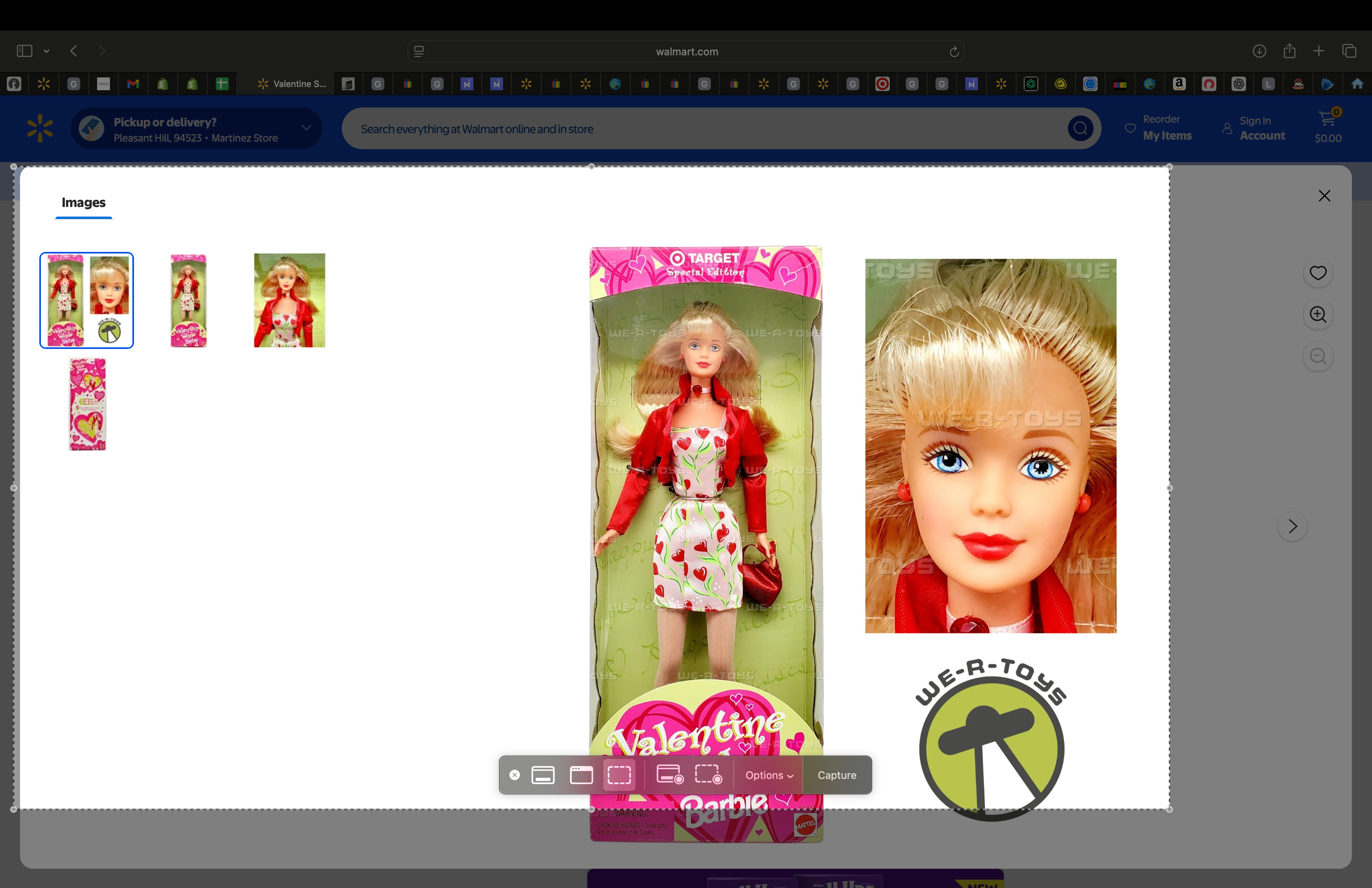 Valentine Style Barbie Doll Target Special Edition 1998 Mattel 20465