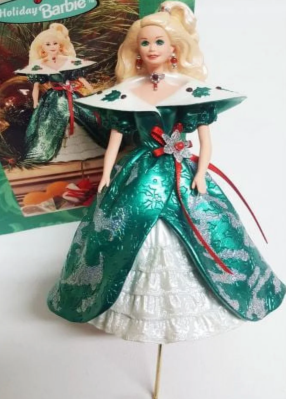 Hallmark Holiday Barbie Stocking Hanger 1996 XSH3101