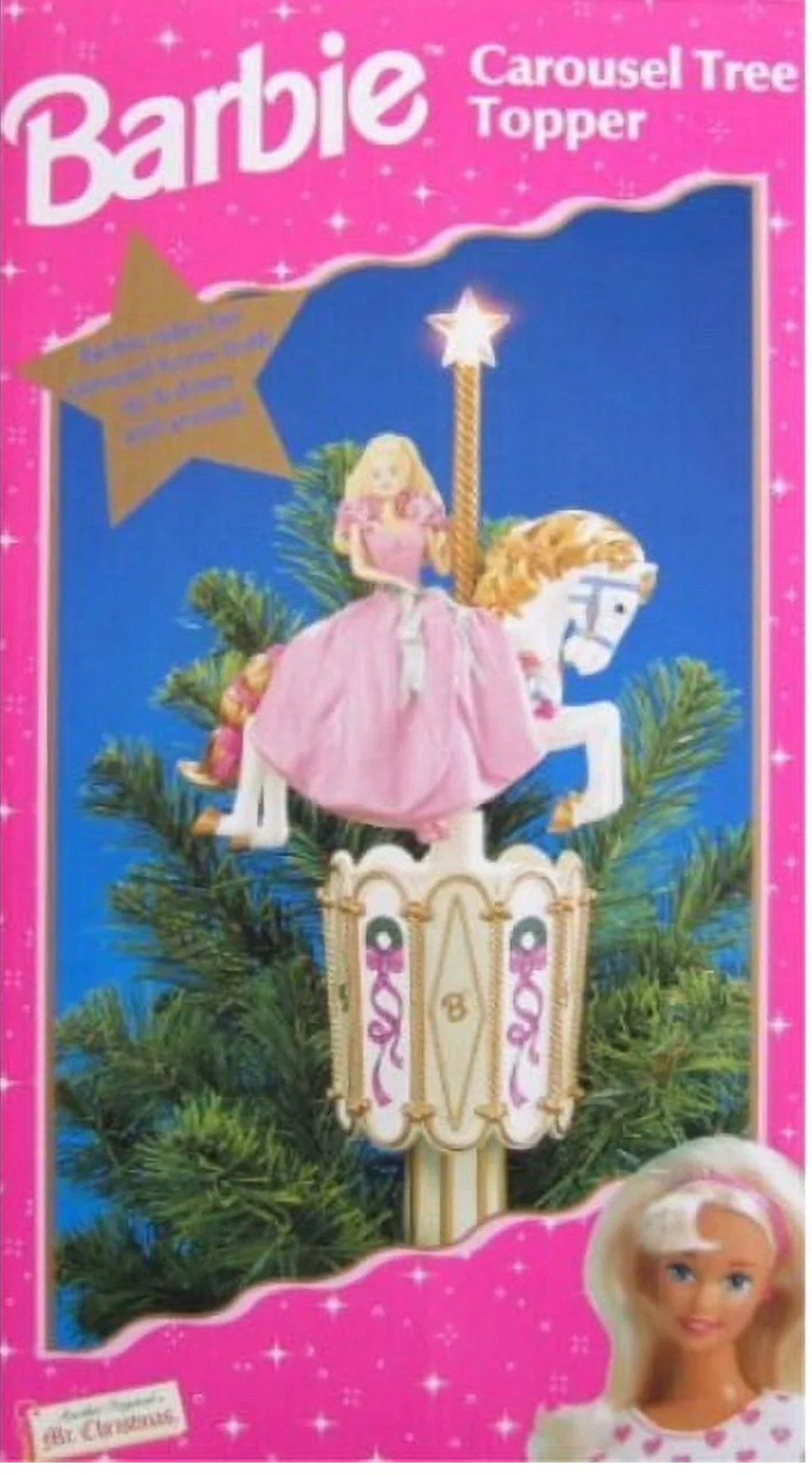 Barbie Carousel Christmas Tree Topper 1997 Mr. Christmas Inc. 49501