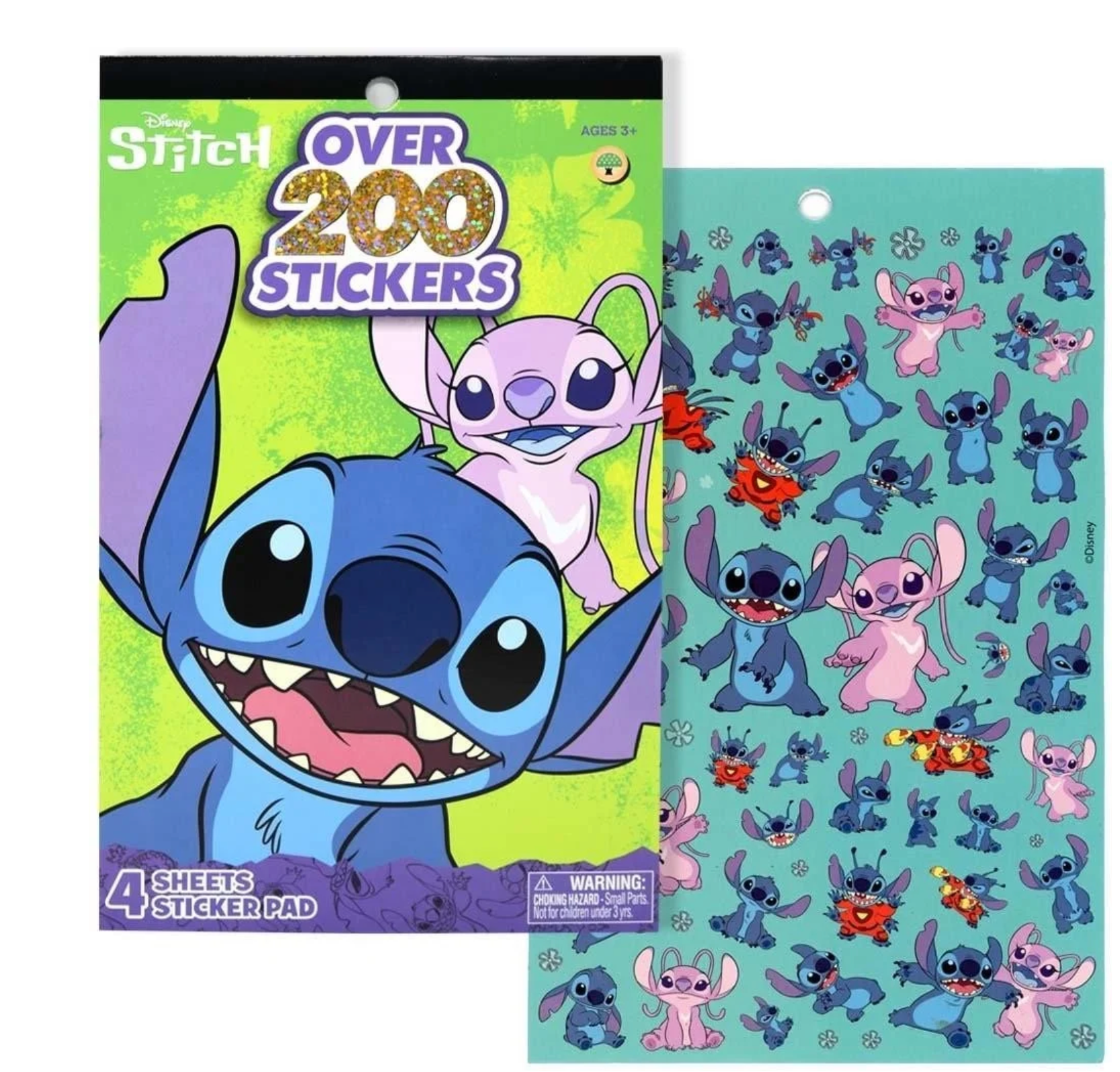 Stitch 4 Sheet Foil Cover Sticker Pad, 200+ Stickers (3pk)