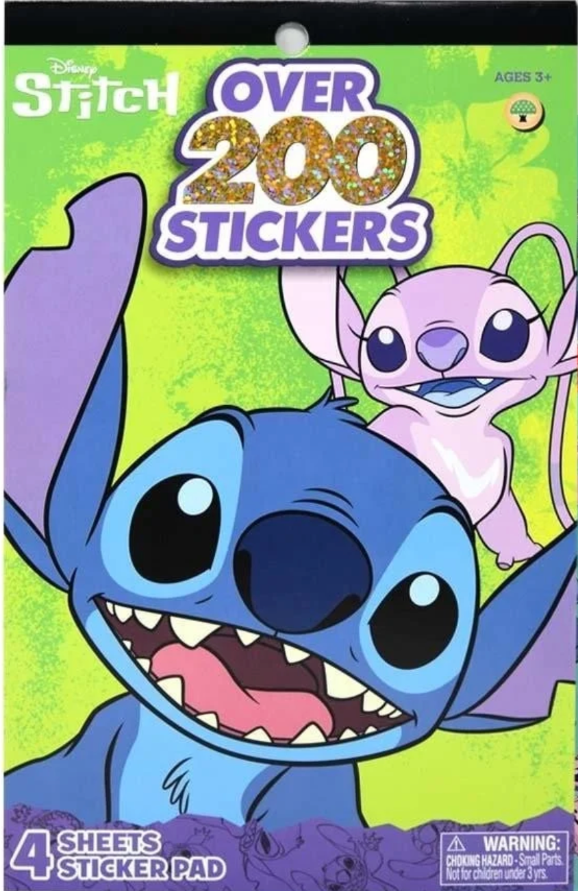 Stitch 4 Sheet Foil Cover Sticker Pad, 200+ Stickers (3pk)
