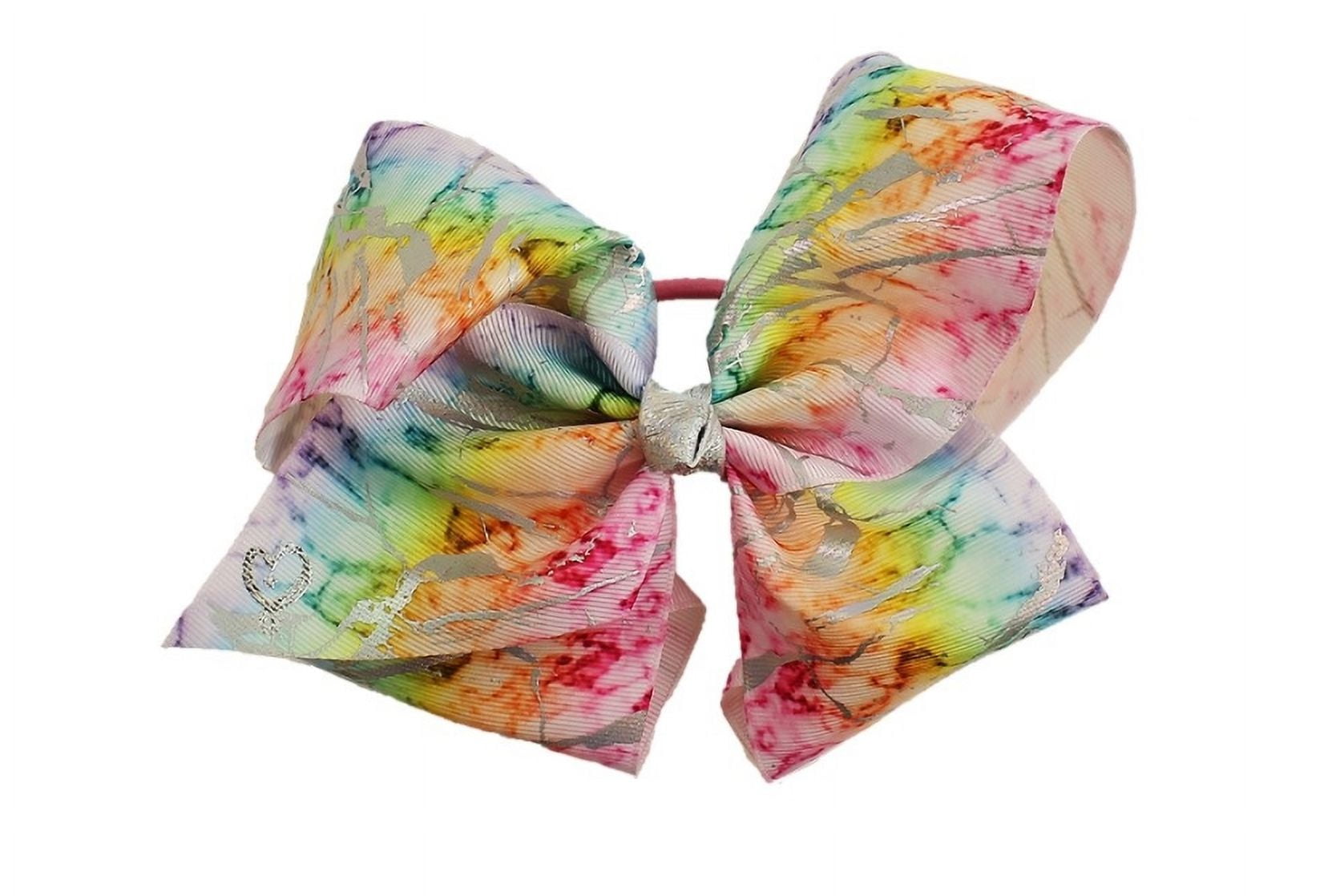 JoJo Siwa Hair Bow, Rainbow Tie Dye (2pk)
