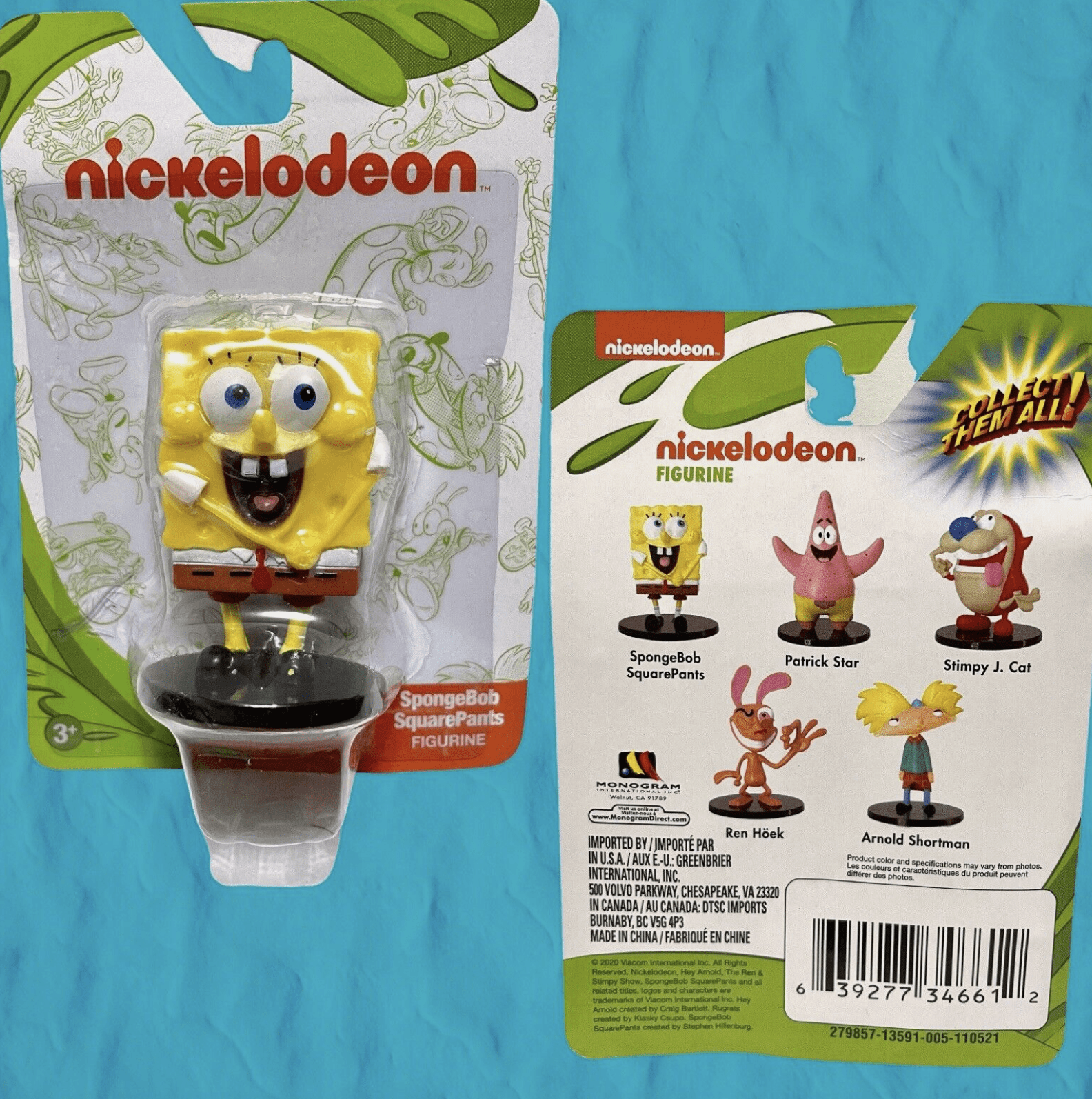 Nickelodeon SpongeBob Squarepants Figurine(2pk)