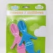 angel of mine 2pc BABY SPOONS- MERMAIDS bpa free pink and blue (pack of 2)