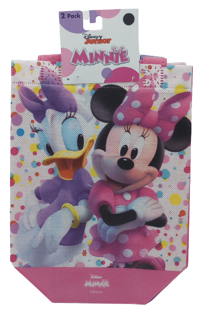 Disney Minnie Mouse & Daisy Duck 2 Pack Mini Reusable Tote Bags W/ Handles(3pk)