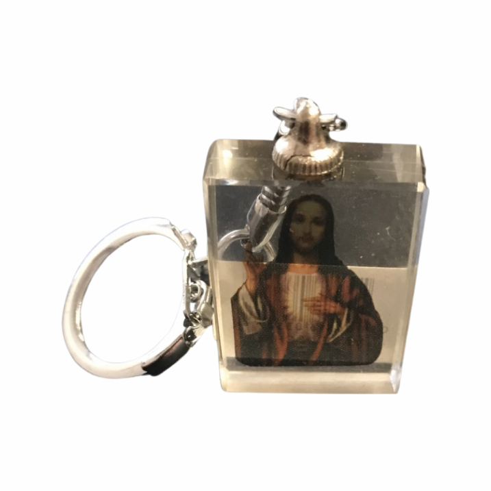 Vintage Crystal Keychain (Pk12) Jesus, Merry, Birds, Flowers, Heart (2pk)