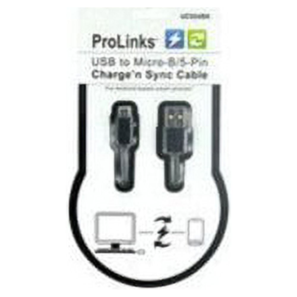 Ddi Black Android Micro Sub Charge N Sync Cable (2pk)