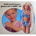 Mattel Sparkle Beach Barbie Doll, 11.5 in., Glittery Silver & Blue Bathing Suit