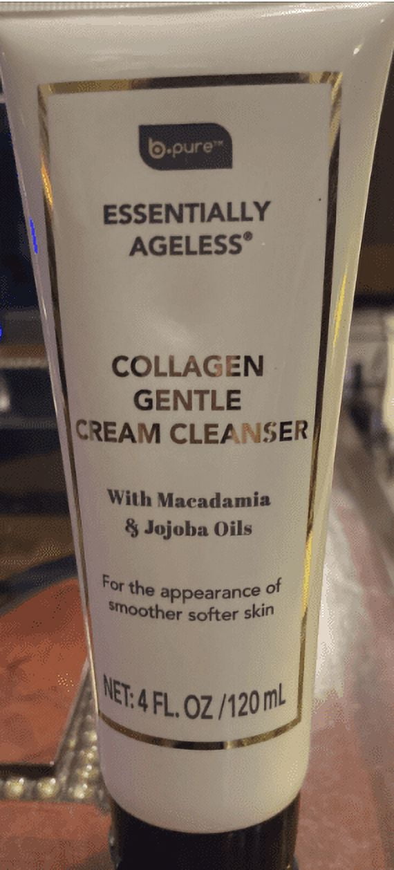 B-Pure Essentially Ageless Collagen Gentle Cream Cleanser 4oz 2pk