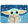 Star Wars Mandalorian Baby Yoda 20"x30" Blue Bath Rug, 100% Microfiber