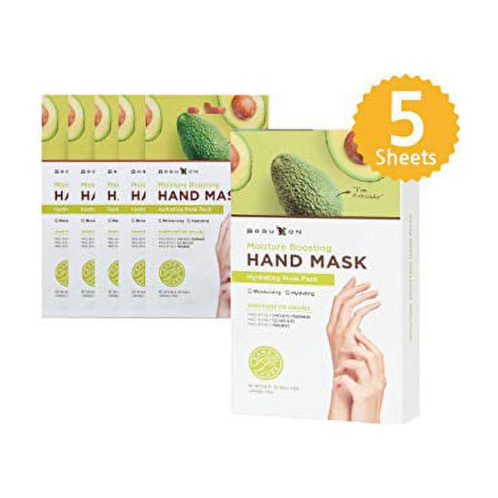 BeauKON Moisture Boosting Hand Mask, Moisturizing & Hydrating, Made Without Synthetic Fragrance, SLS, Sles, Parabens (2PK)