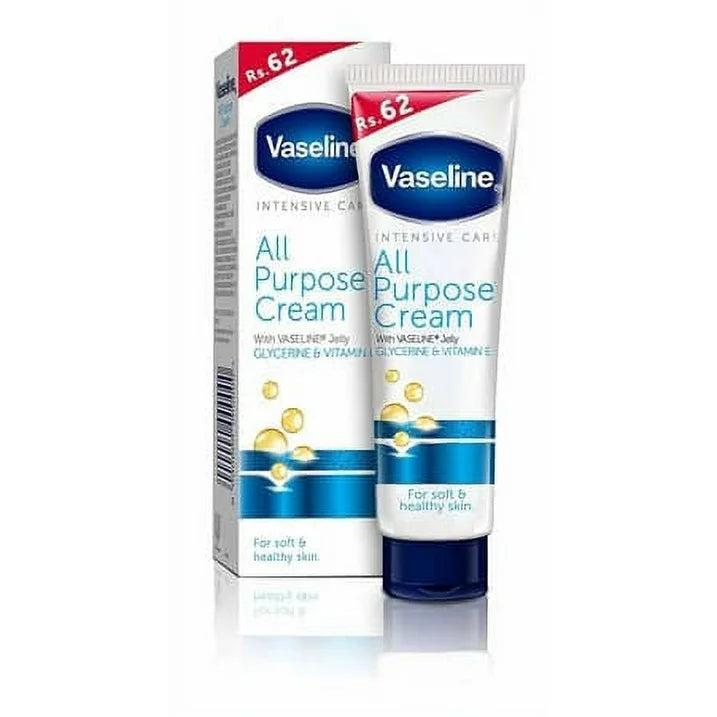 Vaseline Intensive Care All Purpose Cream Rough Cracked Skin Relief Advanced + Concentrated Formula 1.41 Oz.(2pk)