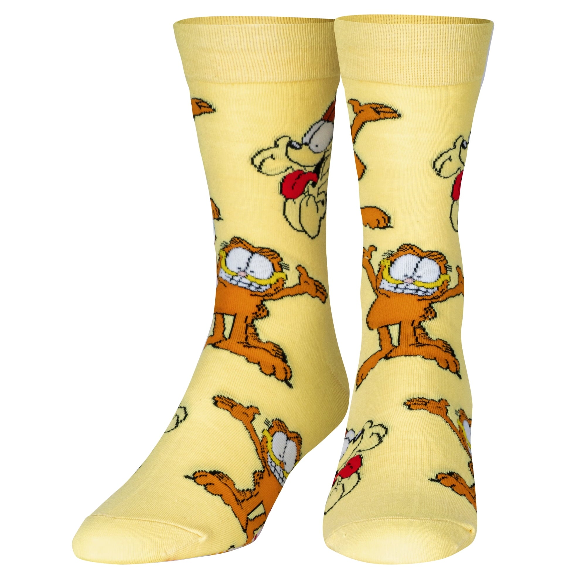Crazy Socks Garfield Fun Print Novelty Crew Socks for Men (2pk)