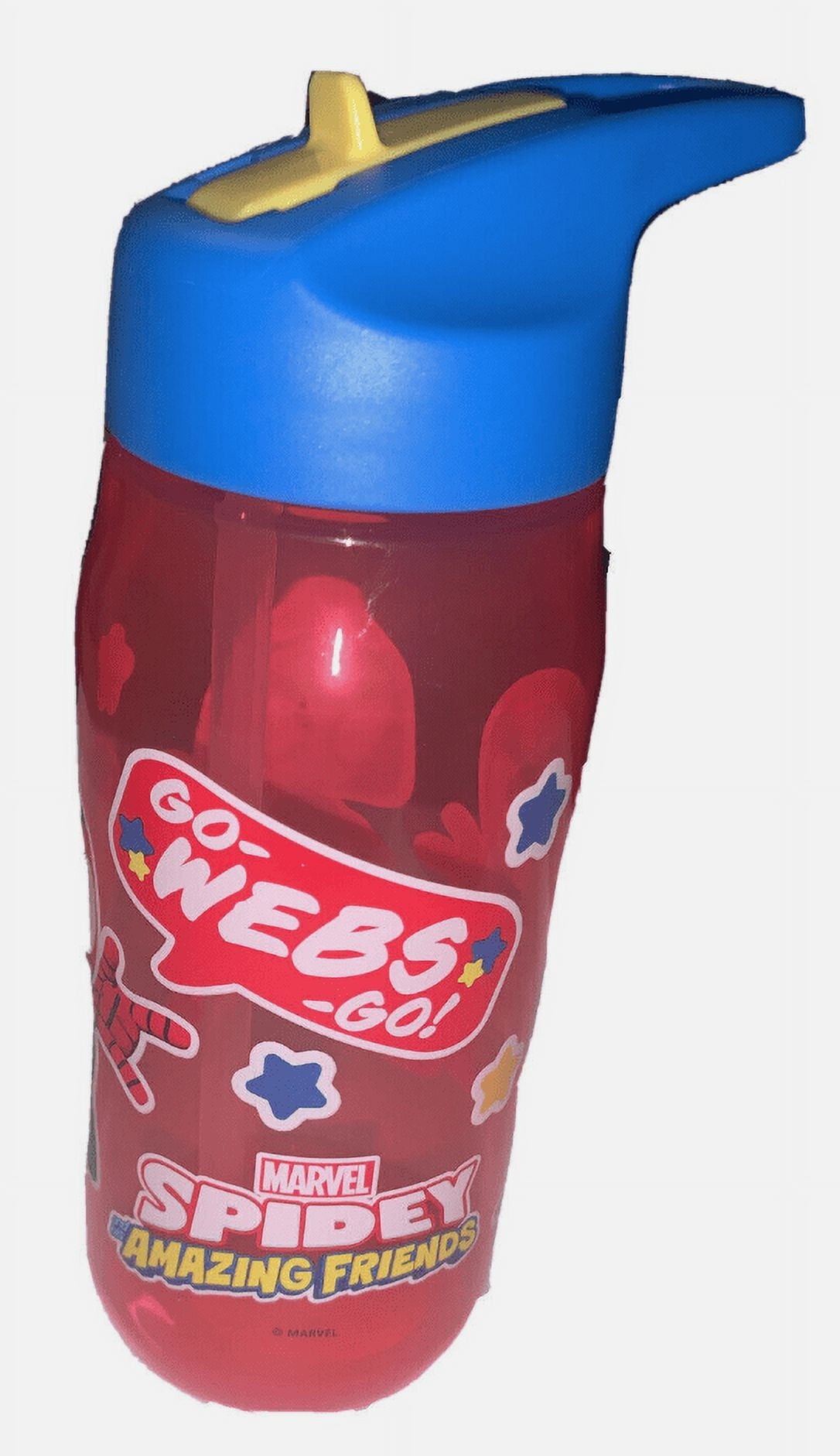 Spider-Man Sip Water Bottle w/Carry Loop Marvel Sip Bottles 16 oz Sippy Cup (2pk)