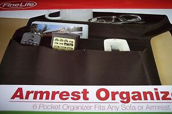 Armrest Organizer; Black; 5 Pocket Organizer Fits Any Sofas or Armrest  10.5"X7"