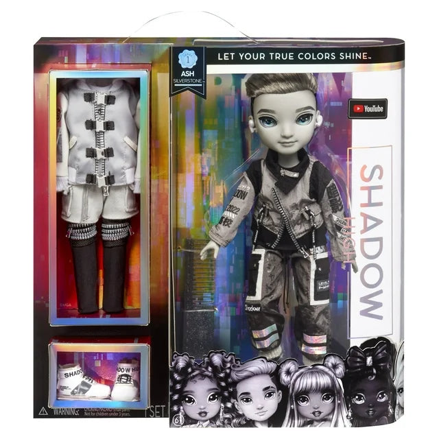 Shadow High Series 1 Ash Silverstone- Greyscale Boy Fashion Doll. 2 Silver Designer Outfits to Mix & Match with Accessories, Great Gift for Kids 6-12 Years Old and Collectors