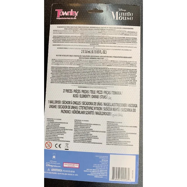 Disney Minnie Mouse Nail Set Dryer Polish Stickers NEW