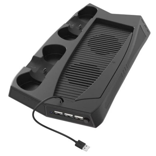 Titan Charging Station Dock with Dual Controller Charger Ports,Vertical Stand with Cooling Fan for PS5 Console