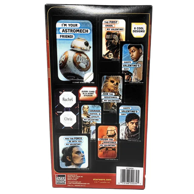 Star Wars Giant Sticker Valentines, 16-Count (2pk)