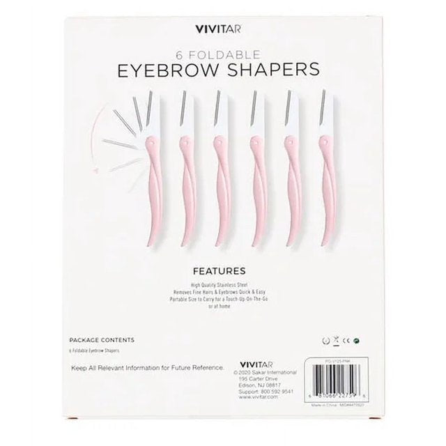 Vivitar Simply Beautiful EYEBROW SHAPERS - 6 Foldable Pieces