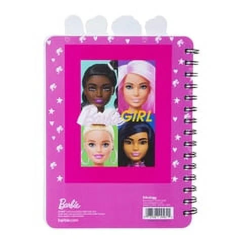 Barbie 4-Tab Spiral Notebook Journal | 9 x 6 Inches