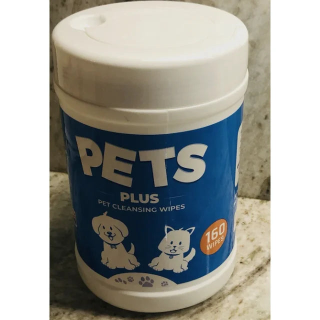 New-Pets Plus Pet Cleaning Wipes. 160 Gently Wipes. (2pk)
