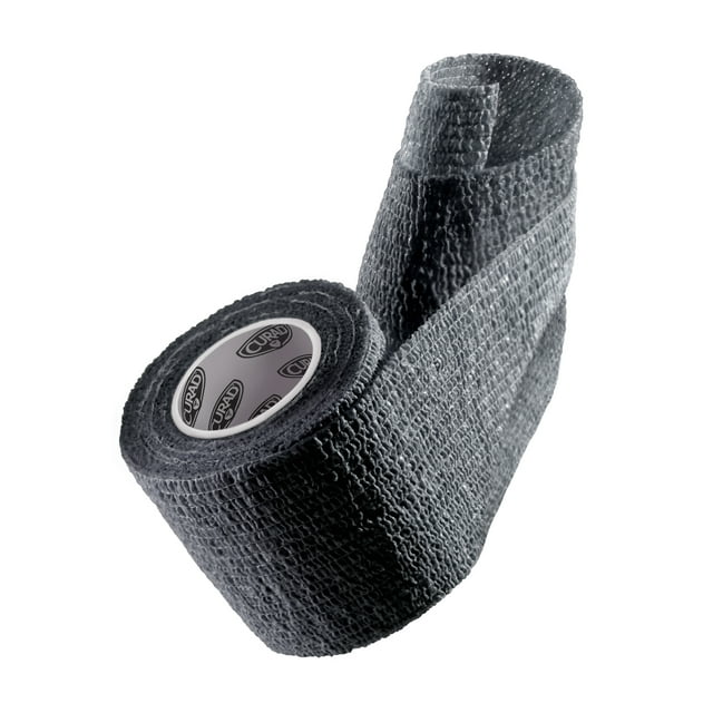 CURAD Performance Series Ironman Self-Adherent Wrap for Pain Management and Support, Black, 2" x 5 Yds, 2pk