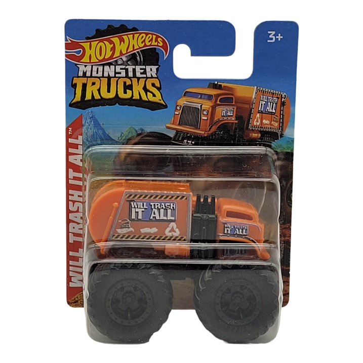 Hot Wheels Monster Trucks 1:70 Scale Will Trash It All (HFB96) (2pk)