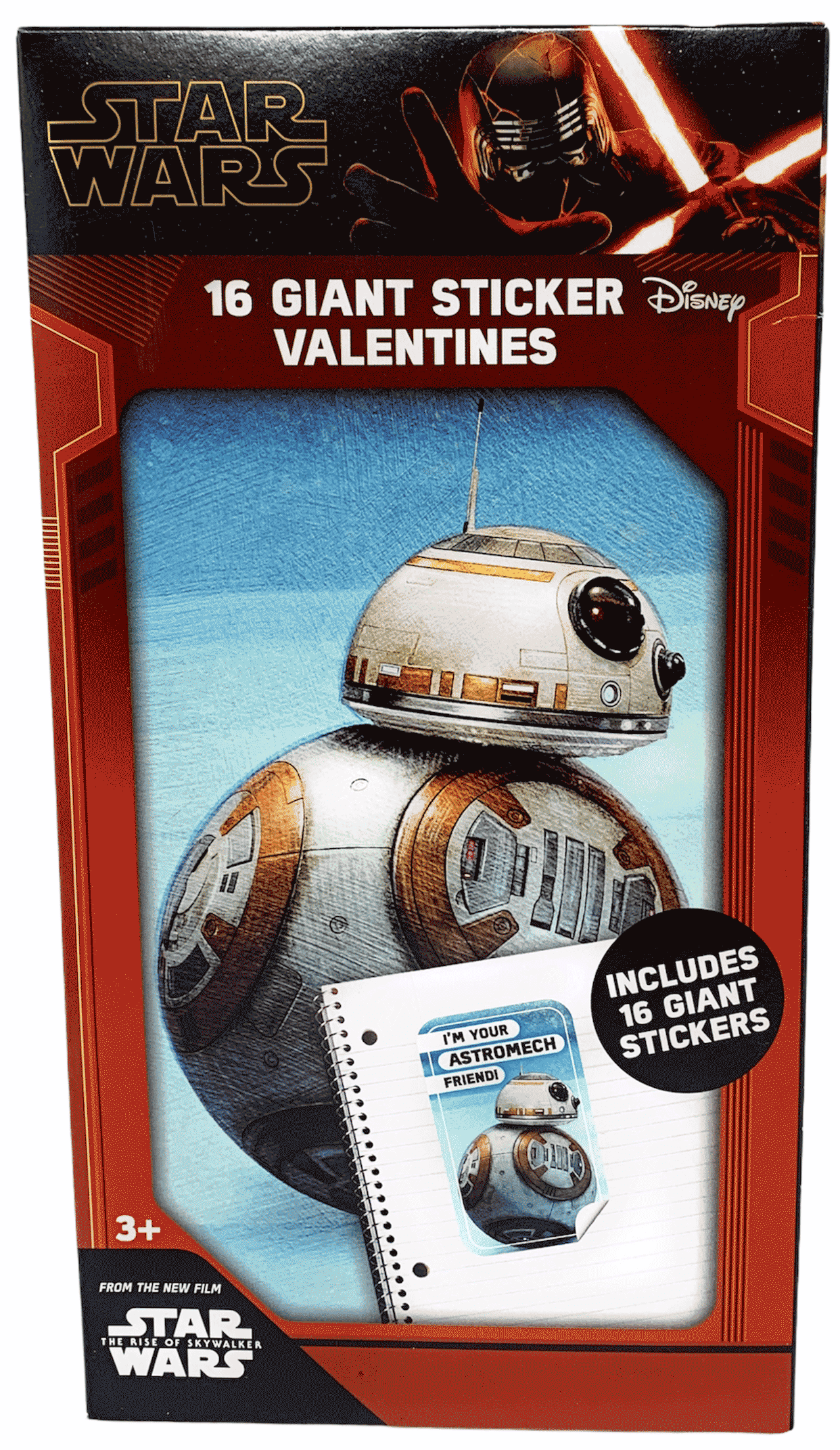 Star Wars Giant Sticker Valentines, 16-Count (2pk)