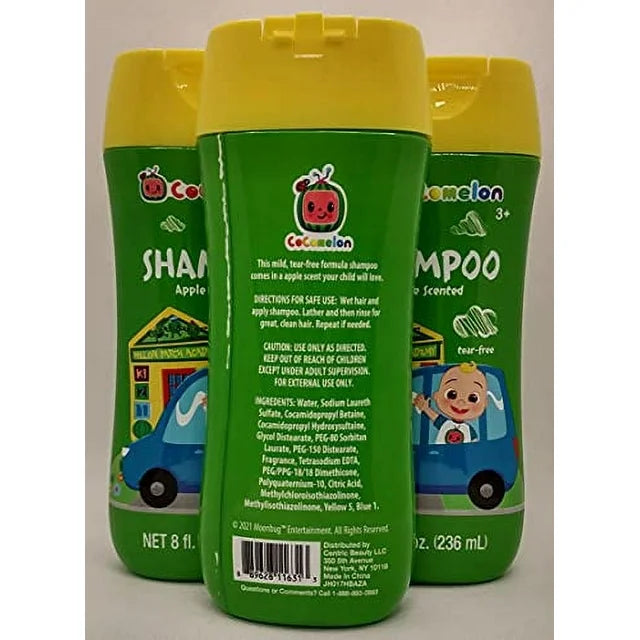 Cocomelon Shampoo 8 Oz Bottle Parabens Free (2pk)