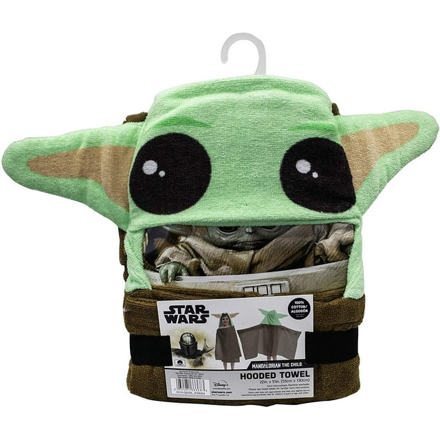 Baby Yoda Poncho Kids Hooded Beach Towel 23.6"&times;47.2"